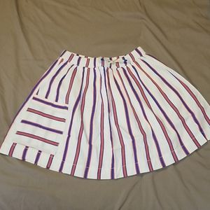 Girls Stripe Skirt Flared